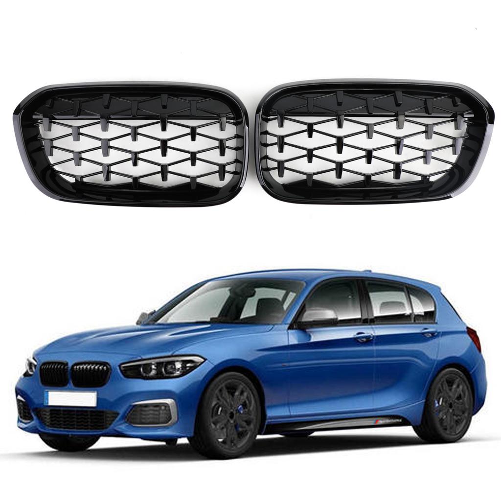 Areyourshop Meteor Black Front Kidney Grille For BMW 2015-2017 1 Series F20/F21