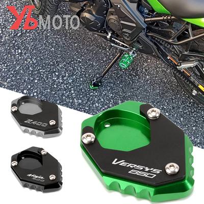 Подходит для KAWASAKI VERSYS 650 Z400 NINJA 400 2022, алюминиевая подставка для мотоцикла, увеличительная боковая подставка для ног с логотипом