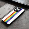 Colorful Rainbow Stripe Phone Case For IPhone 17 Pro Max 14 Pro 15 12 11 13 Mini X XR XS 16 Plus SE Glass Cover