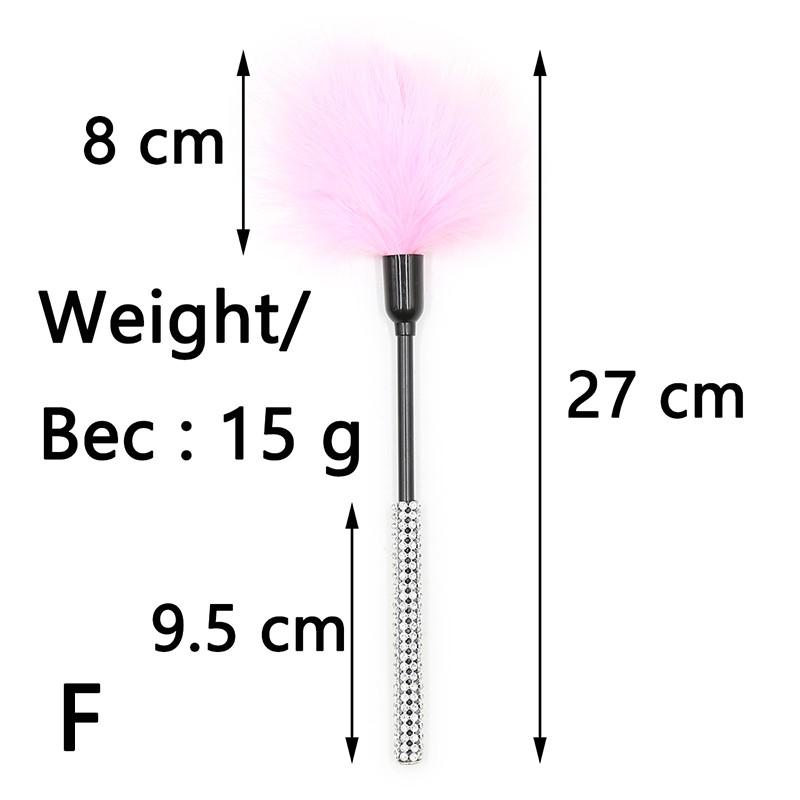 Multi Color Variety Sexy Feather Tickled Whip Flirting Teasing Stimulating Kinky Paddle Whips BDSM Fetish Mischief Adult Sex