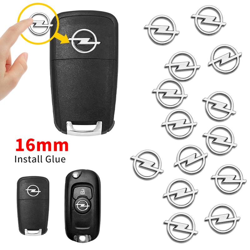 czxkqr1 16mm Car Remote Key ABS Logo Sticker Accessories For Opel Corsa Astra Insignia Vectra Zafira Meriva Mokka Grandland Vivaro