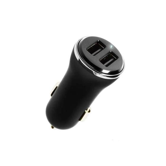 Chargeur de voiture - Supertouch - 2x USB-A - Câble USB-C - Noir