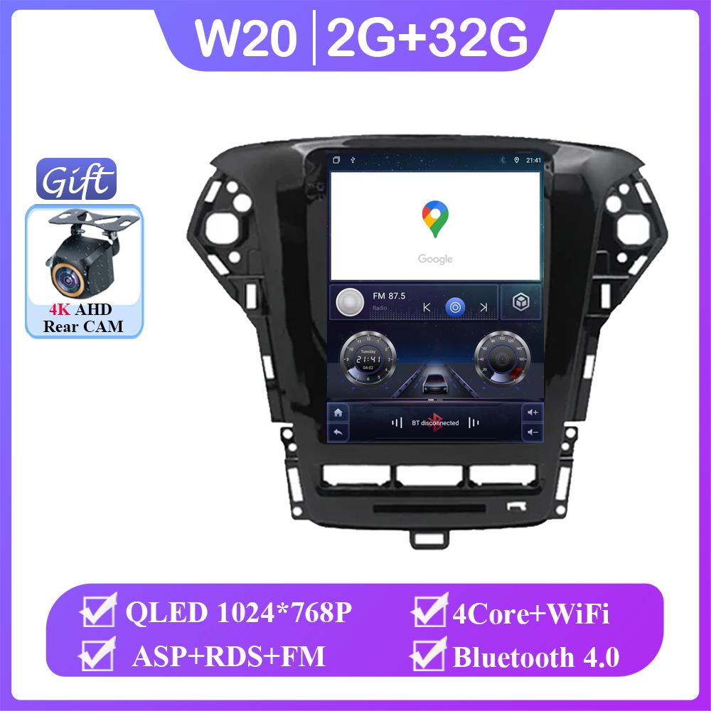 Для Ford Mondeo MK4 2011-2013 Автомагнитола Carplay Android 14 DSP Мультимедиа Авто 4G WIFI BT 9,7-дюймовый экран Авторадио Стерео QLED