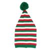 Knitted Christmas Hat For Adults Unisex Cute Green Red Striped Xmas Hat For New Year Festive Party