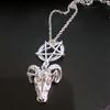 Унисекс Серебряная Подвеска в виде Головы Быка - Длинная Цепочка Простая Звезда Животное Сплав Европейский Стиль Ювелирные Изделия