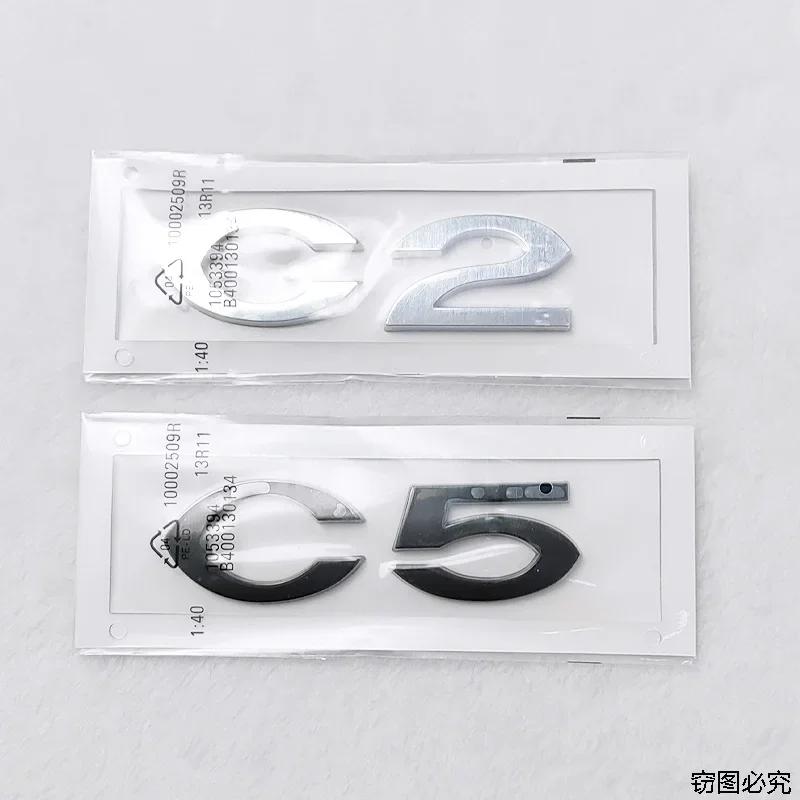 ABS 3D Sticker Styling for Citroen C2 C4 C5 Logo Car Rear Trunk Badge Auto Body Emblem Decals Auto Modified Accessories