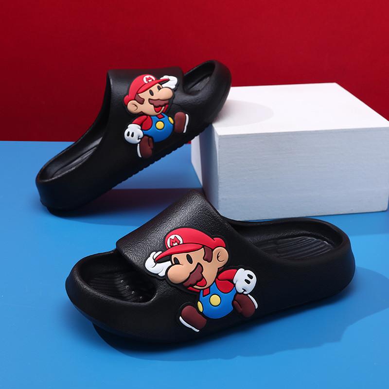 Марио Мультяшный Персонаж Детские Шлепанцы Удобные Летние Домашние Тапочки