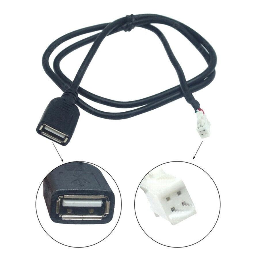 Car USB Cable Adapter Stereo 2pcs 75CM Accessories Connector