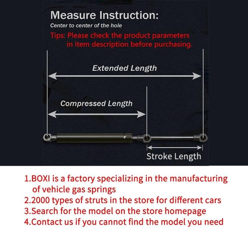 BOXI 2pcs Rear Boot Gas Spring Strut Bars For Ssangyong Rexton GAB 2002 - 2016 SUV 7143608101 Gas Springs Lift Struts