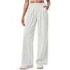 Women's Stylish High-waisted Button-down Casual Wide-leg Pants