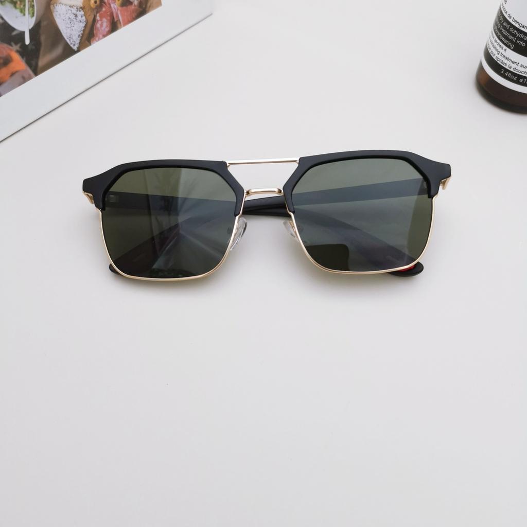 Персонализированные металлические цельные солнцезащитные очки большой оправы для взрослых солнцезащитные очки премиум-класса квадратной формы