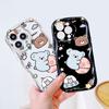 Cute Cartoon Pattern Cream Texture Casing Wavy Edge Soft Silicone Cover Phone Case for Samsung