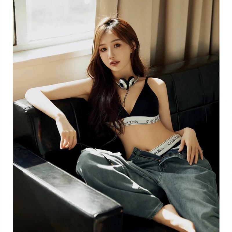 Комплект хлопкового нижнего белья Дженни Стайл с треугольными чашками - Спортивный, Универсальный, Удобный повседневный комплект бюстгальтера