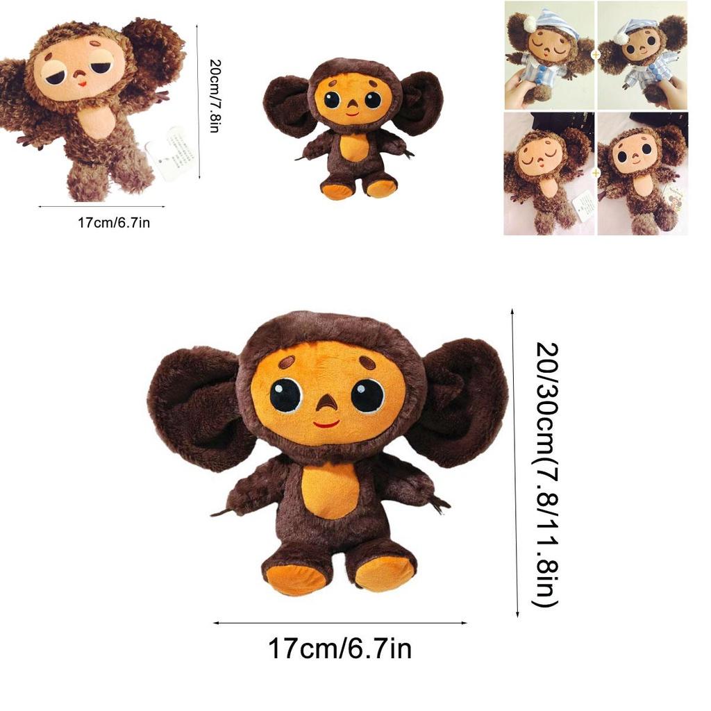 Милые плюшевые игрушки Чебурашка, обезьянка, мягкие куклы, детский рождественский подарок на день рождения