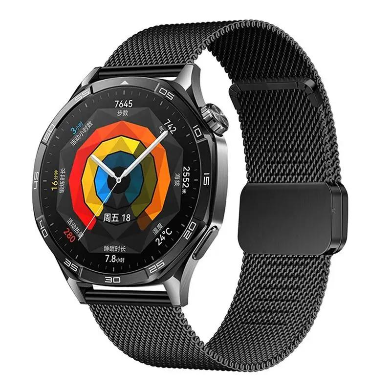 Магнитный ремешок для Huawei Watch 5 4 GT5 5Pro GT4 3/4Pro GT3 46мм 22мм Металлический сетчатый браслет для Samsung Galaxy3 45мм Gear S4