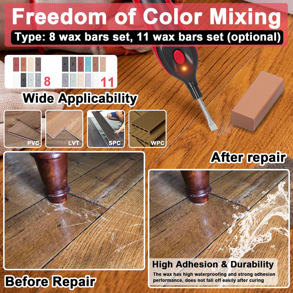 Tile Floor DIY Repairing Tool Set Multifunction Porcelain Furniture Repairing Tool Set Scratch Nail Hole Crack Filler