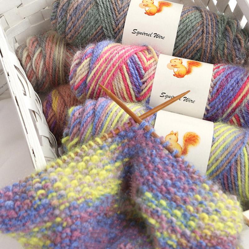 75 г/рулон пряжи Squirrel Cashmere Пряжа для шапок, шерстяная пряжа для вязания, разноцветные нитки для ручного вязания, перчатки, пряжа для вязания крючком, шарф, смешанная зима