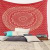 Red Mandala Tapestry Wall Hanging Indian Polyester Tapestries Bedspread Picnic Beach Throw Blanket Wall Art Hippie Tapestry Bed Cover.