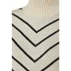 Трикотажный свитер в каменную полоску с высоким воротником Tctaw24ak00101