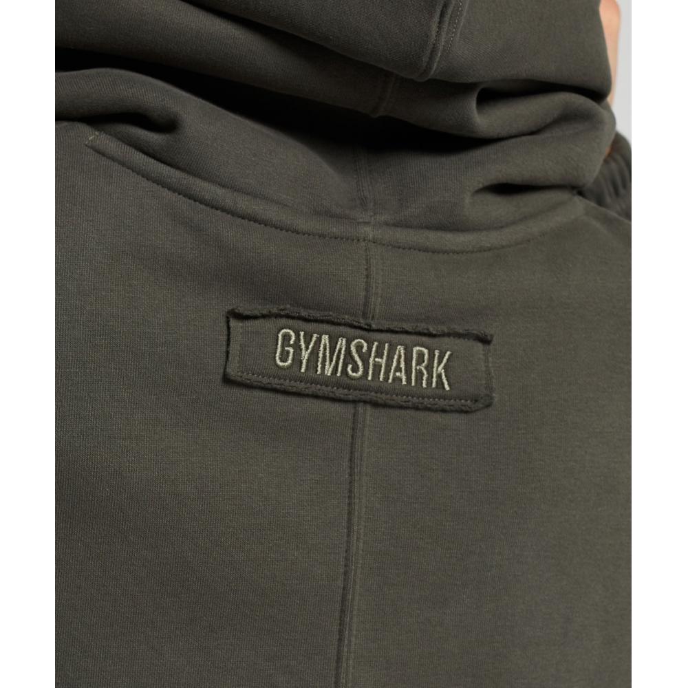 Gymshark Толстовка с капюшоном из флиса большого размера Strength Green B8a7h Ecjh