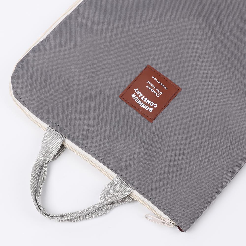 Oxford Cloth Organizer Zipper Business Briefcase Paper Storage A4 File Folder Document Bag