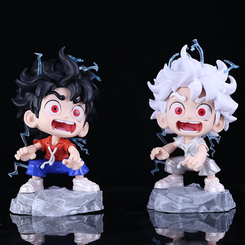 Nika Luffy Kawaii Q Version Anime Sun God Statue Model Collect Ornaments Children's Toy Gifts