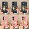 Для Vivo Y36 Pro X90 V29 Lite Y17S Y78 + Y27 Чехлы для телефонов Роскошные цветочные буквы Матовый жидкий силиконовый бампер Высококачественный корпус для Vivo Capas