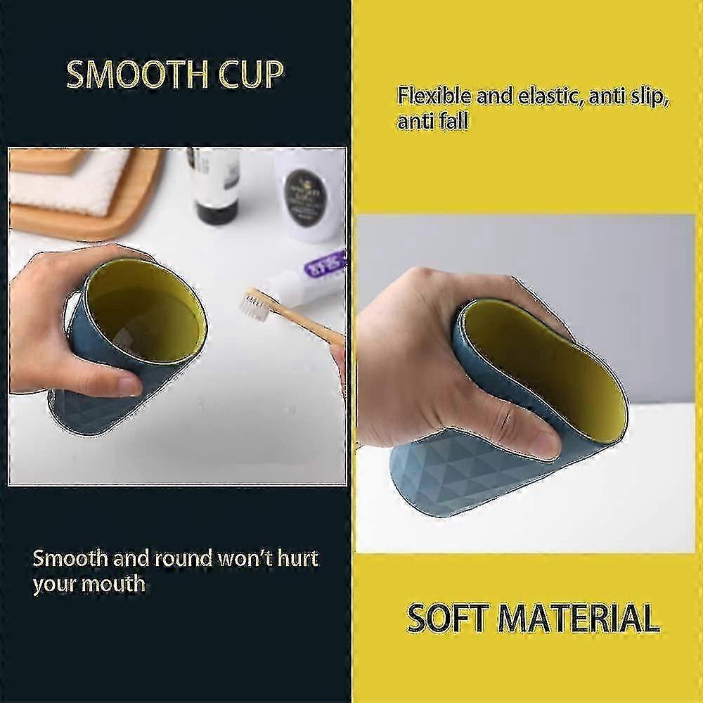 Bathroom Tumbler, 450ml/15.8oz Plastic Tumbler, Nordic Style Design, Strong And Drop-resistant, Suitable For Adults, Teenagers And Children. 4pcs (812