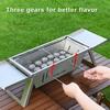 Гриль для барбекю из нержавеющей стали, портативный складной угольный гриль с сумкой для переноски перчаток, прочный гриль для кемпинга, пикника, заднего двора