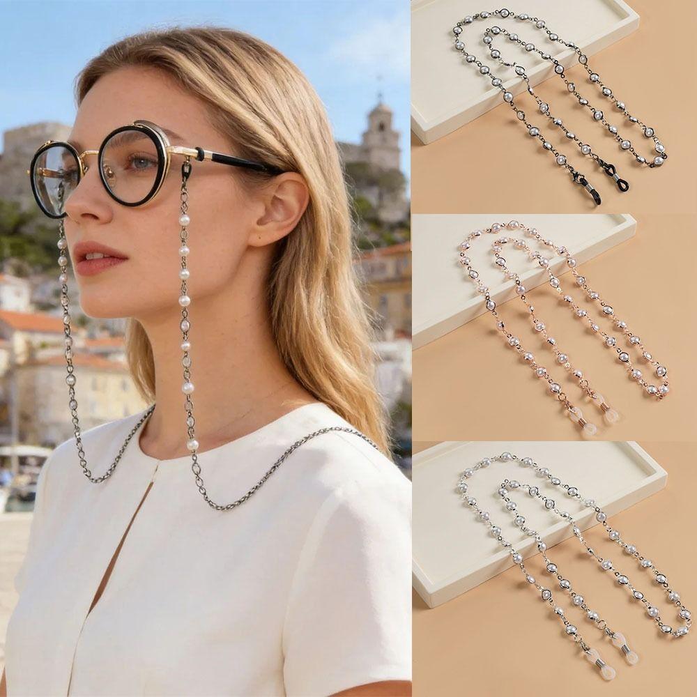 Pearl Sunglass Chain Hanging Cord Glasses Chain Fashion Sunglass Lanyard Straps Eye Accessories