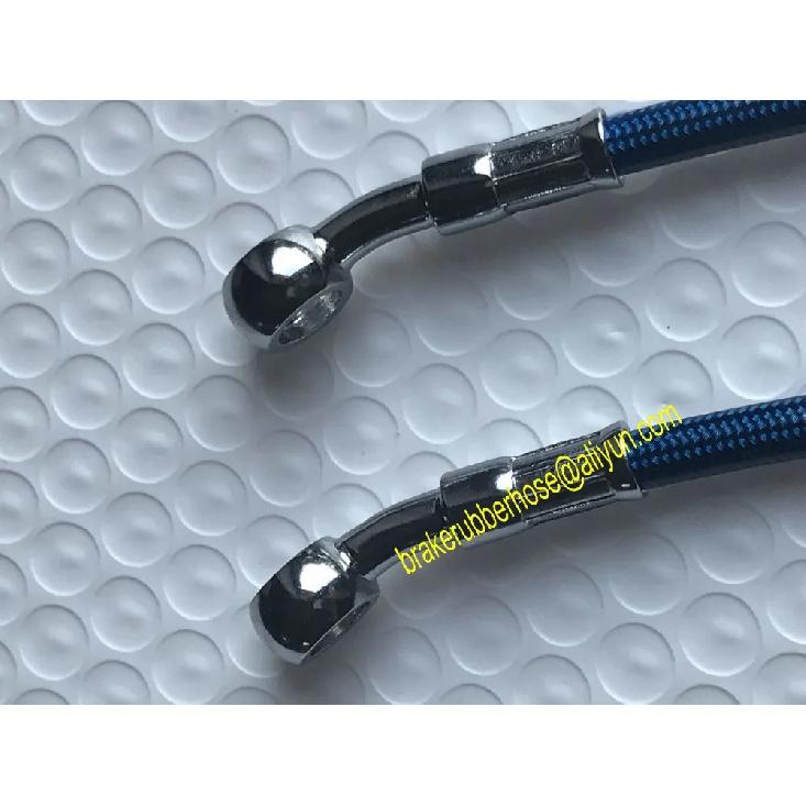 Автомобильная мотоциклетная металлическая оплетенная топливная линия с PTFE-вкладышем, покрытая ПУ, с выпуклым шестигранным соединением и banjo-фитингами