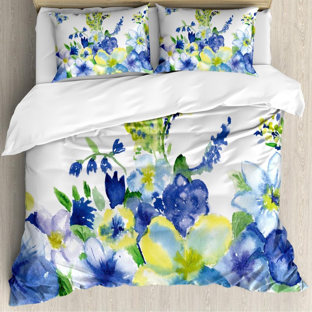 Японская манга Трехпредметный пододеяльник Цифровая печать Комплект постельного белья Сцена боя Покрывало