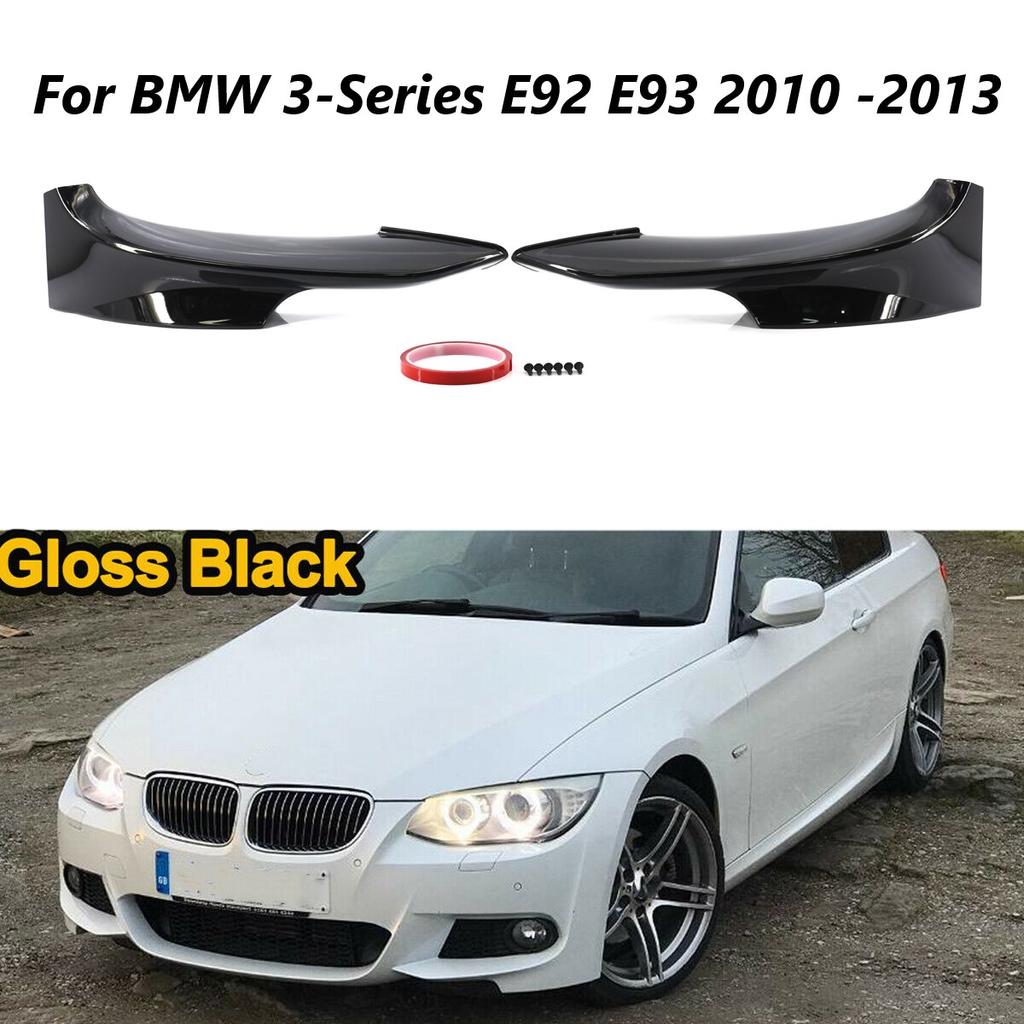 Глянцевая черная боковая накладка на передний бампер для BMW 3-й серии E92 E93 LCI M-Tech 2010-2013 Противотуманная фара Воздухозаборник