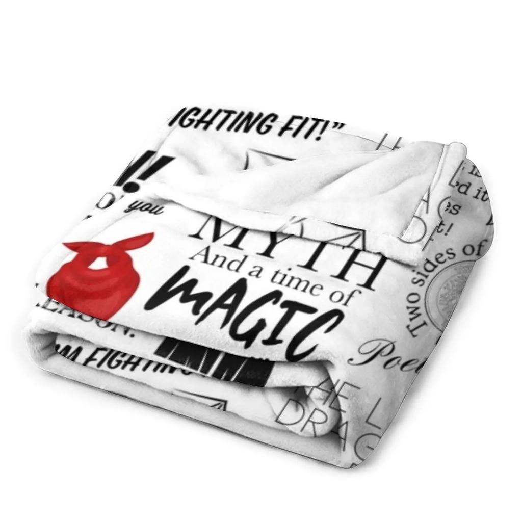 Плед с цитатами из Мерлина Многоцелевой для диванов Пушистый длинноворсовый плед Мохнатые пледы