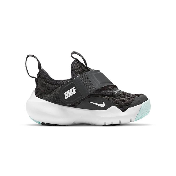 Nike Flex Advance BR Противоскользящая Амортизация Дышащие Низкие Кроссовки для Бега Черно-Белые Для Младенцев и Малышей DC9367-001