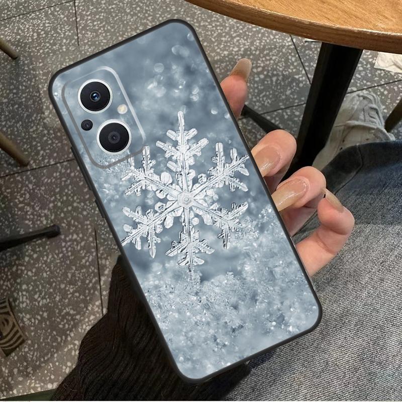 Снежинка Зима Для OPPO Reno 11F 12F 13F 14F 8T 10 11 12 13 14 Pro 8 7 Lite OPPO Find X8 X6 X5 X9 Pro Чехол