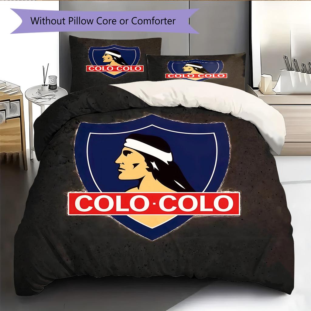 CSD Colo‑Colo Pattern Bedding Quilt Set Home Decoration Gift (1 * duvet cover + 2 * pillowcase without core)