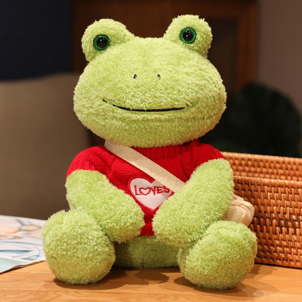 Soft Toy Cartoon Doll Stuffed Animals Sweater Frog Doll Frog Stuffed Toy Dressing Frog Plush Toy