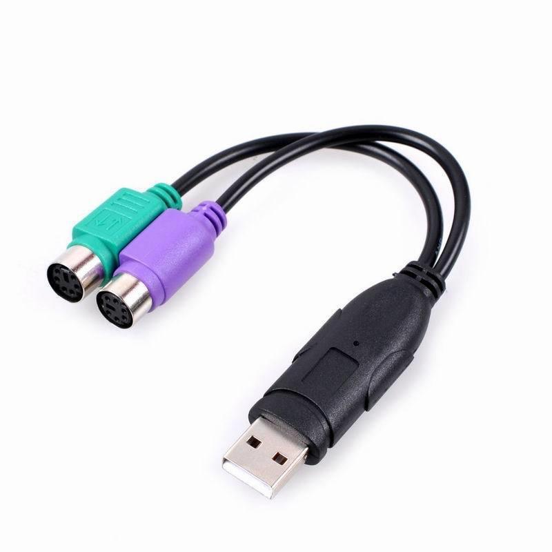 1 шт. USB-папа на PS/2 PS2-мама Кабель-переходник Адаптер-переходник Клавиатура Аппаратные кабели и адаптеры