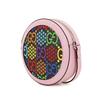 Gucci Psychedelic Series Magic Jumping Candy Color Logo Canvas And Leather Round Bag Women Shoulder Bag Pink Multicolor 603938-HPUAN-1043