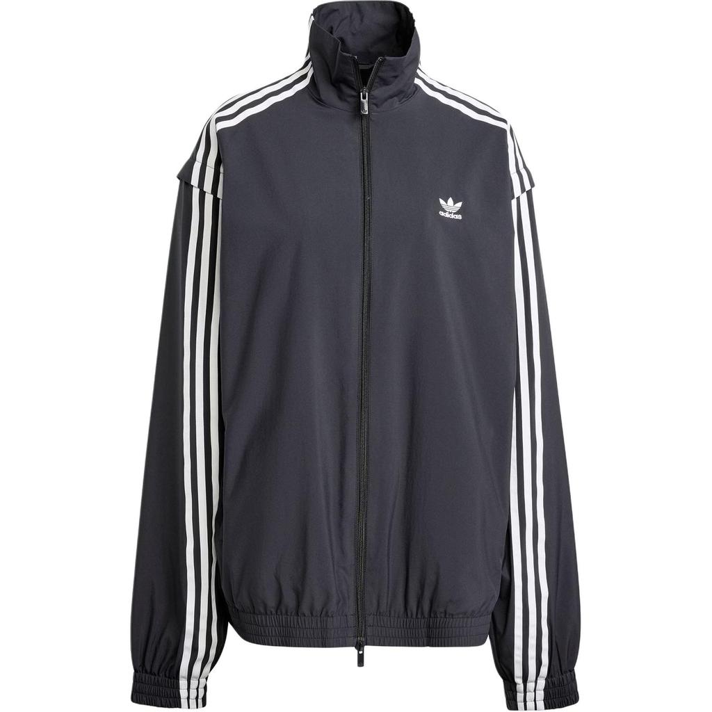 adidas Originals Вязаная Куртка-Топ на Молнии Firebird Adilenium Отстегивающиеся Рукава Куртки и Пальто Женская Черная JM9251