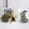 Decoration Lifelike Animal Desktop Furnishings Plush Toys Easter Rabbits Simulation Rabbit Model