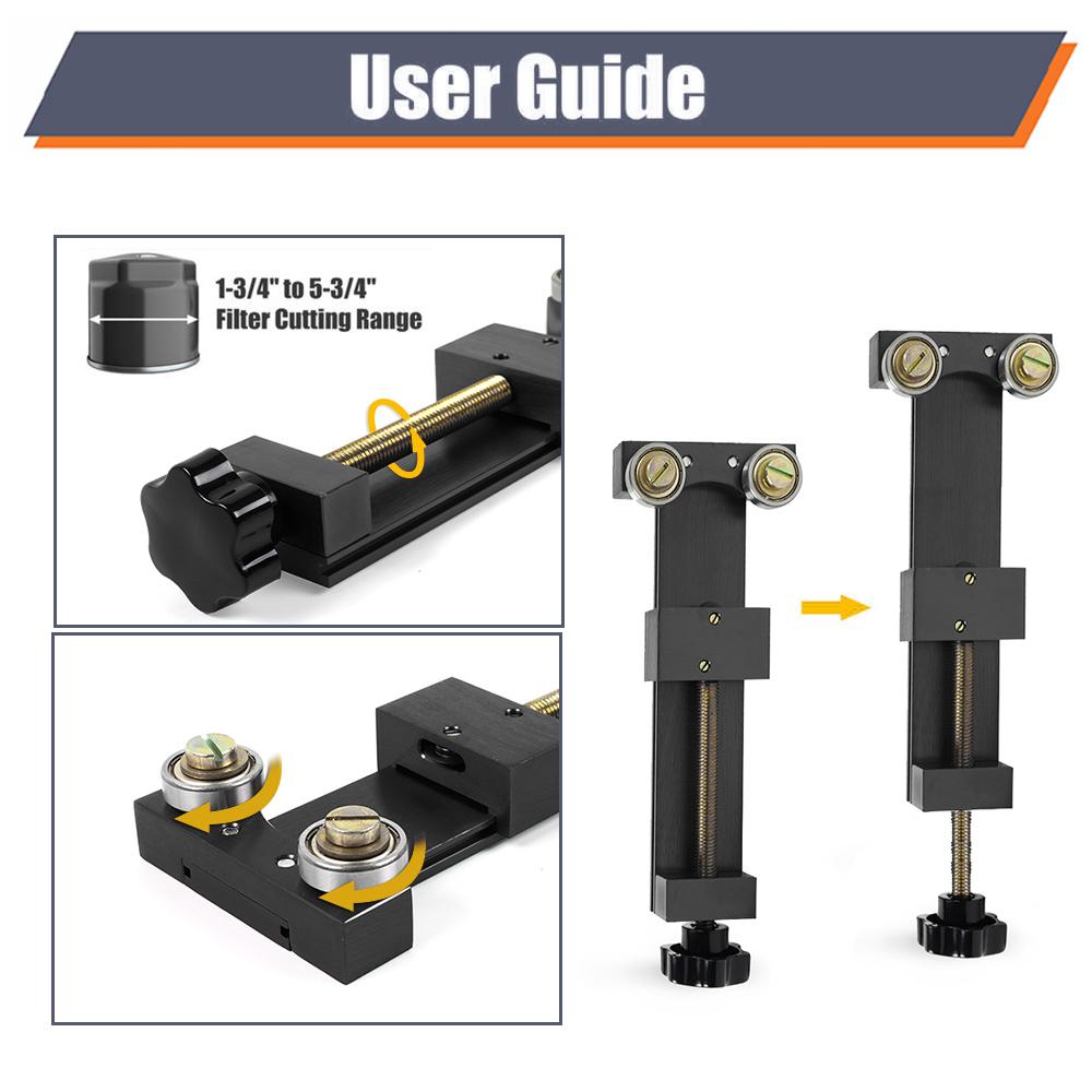 MUGE-Universal Aluminum 66490 Oil Filter Cutter Cutting Tool Car Oil Filter Cutter Range 1-3/4" To 5-3/4" OFI080