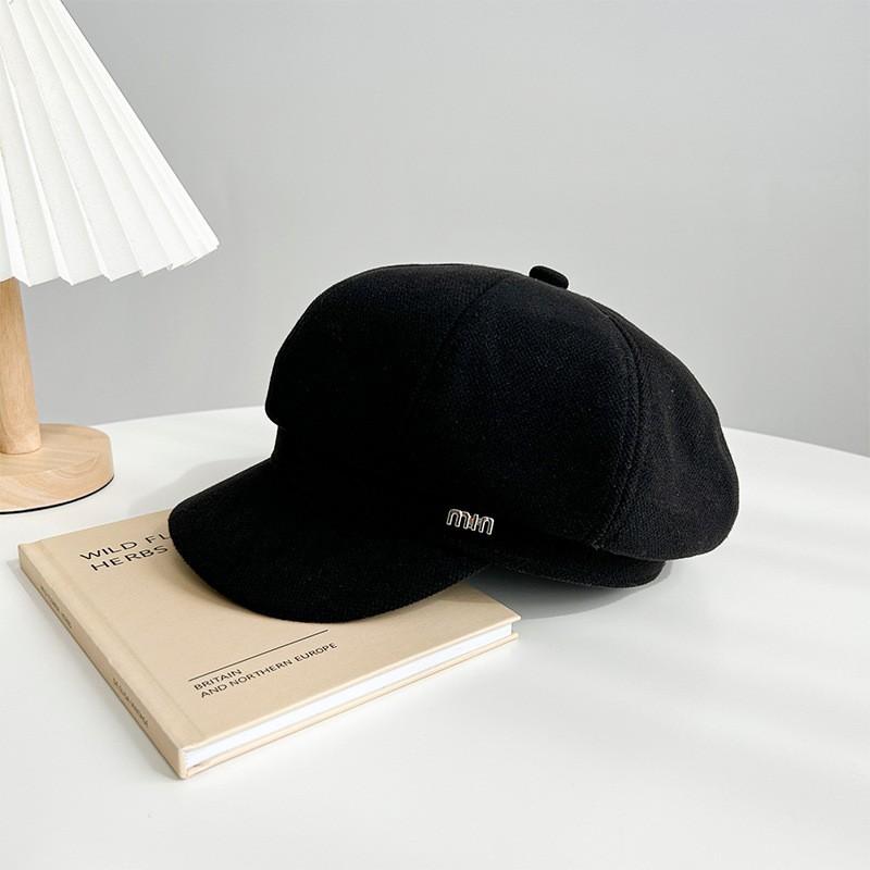 Ретро Универсальный Шерстяной Берет Подчеркивающий Лицо Утиный Язычок Восьмиугольная Шляпа Детская Теплая Ветрозащитная Шляпа Газетчика