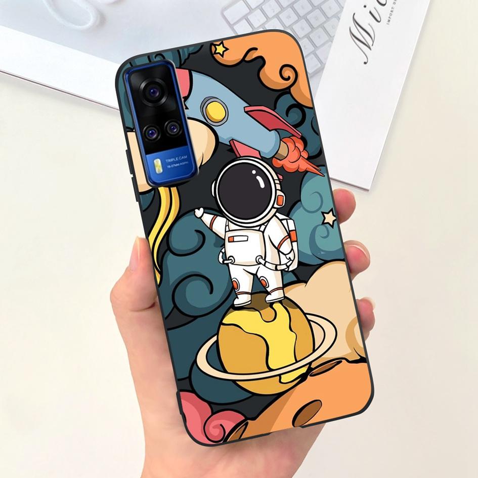 Чехол для Vivo Y31 2021 Милая Утка Кот Мультяшный Coque Матовый Мягкий Силиконовый Задняя Крышка Для Vivo Y51 Y51A Y53s Y 31 V2036 V2030 Fundas