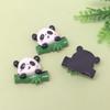 New Sweet 100Pcs Bamboo Panda Resin Flatback Cabochons Cartoon Animal No Hole Beads for DIY Scrapbooking Jewelry Making