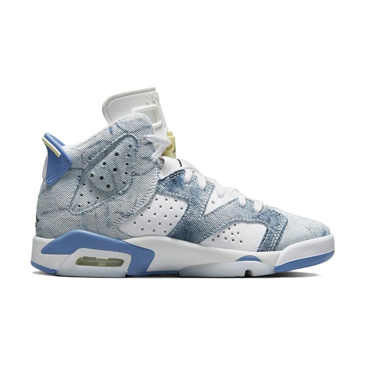 Детские кроссовки Air Jordan 6 Retro GS Washed Denim 2022 Blue White Dutch-Blue DM9045-100