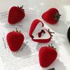 1PC popular explosive product recommended strawberry ring box jewelry box flocking storage box jewelry box