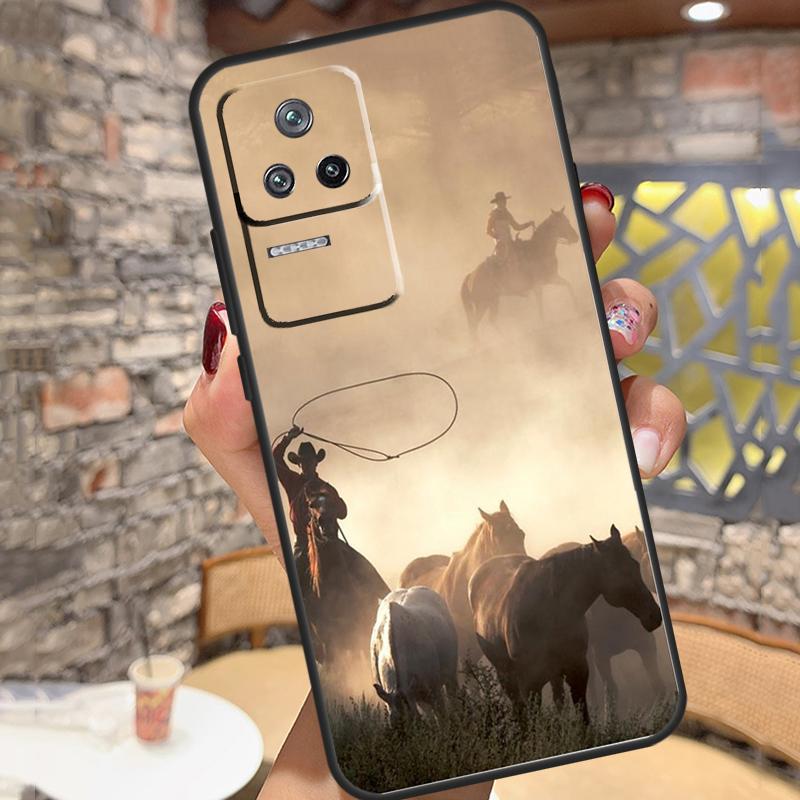Rodeo Cowboy Lasso Horses Case For Xiaomi 14 Ultra 15 13 11T 12T 13T 14T Pro POCO X3 X5 X6 X7 Pro M6 F5 F6 Pro Cover