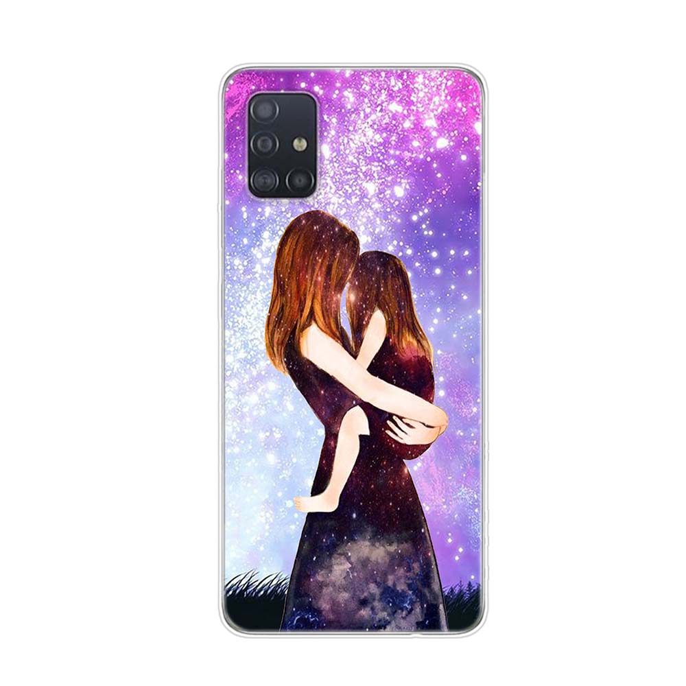 Fashion Baby Mom Girl для Samsung Galaxy A01 A11 A12 A22 A21S A31 A41 A42 A51 A71 A32 A52 A72 A02S Soft Phone Case